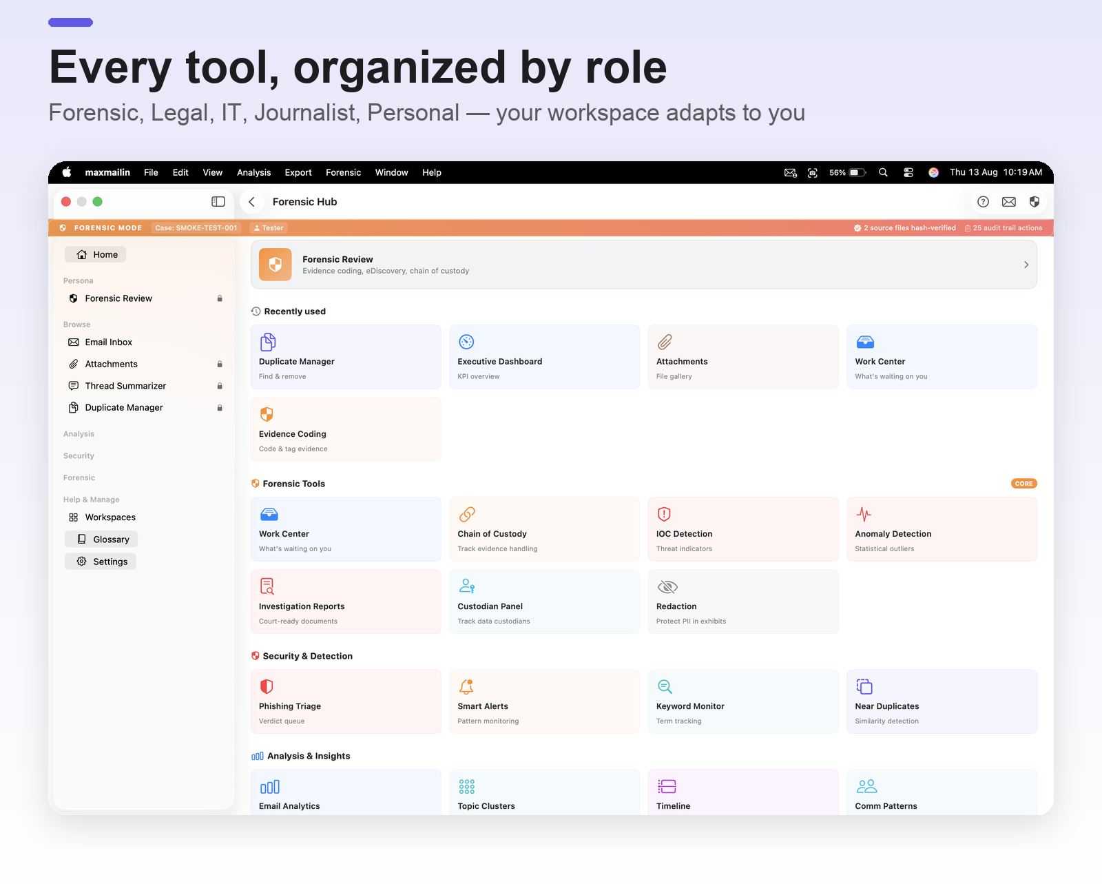 Every tool, organized by role