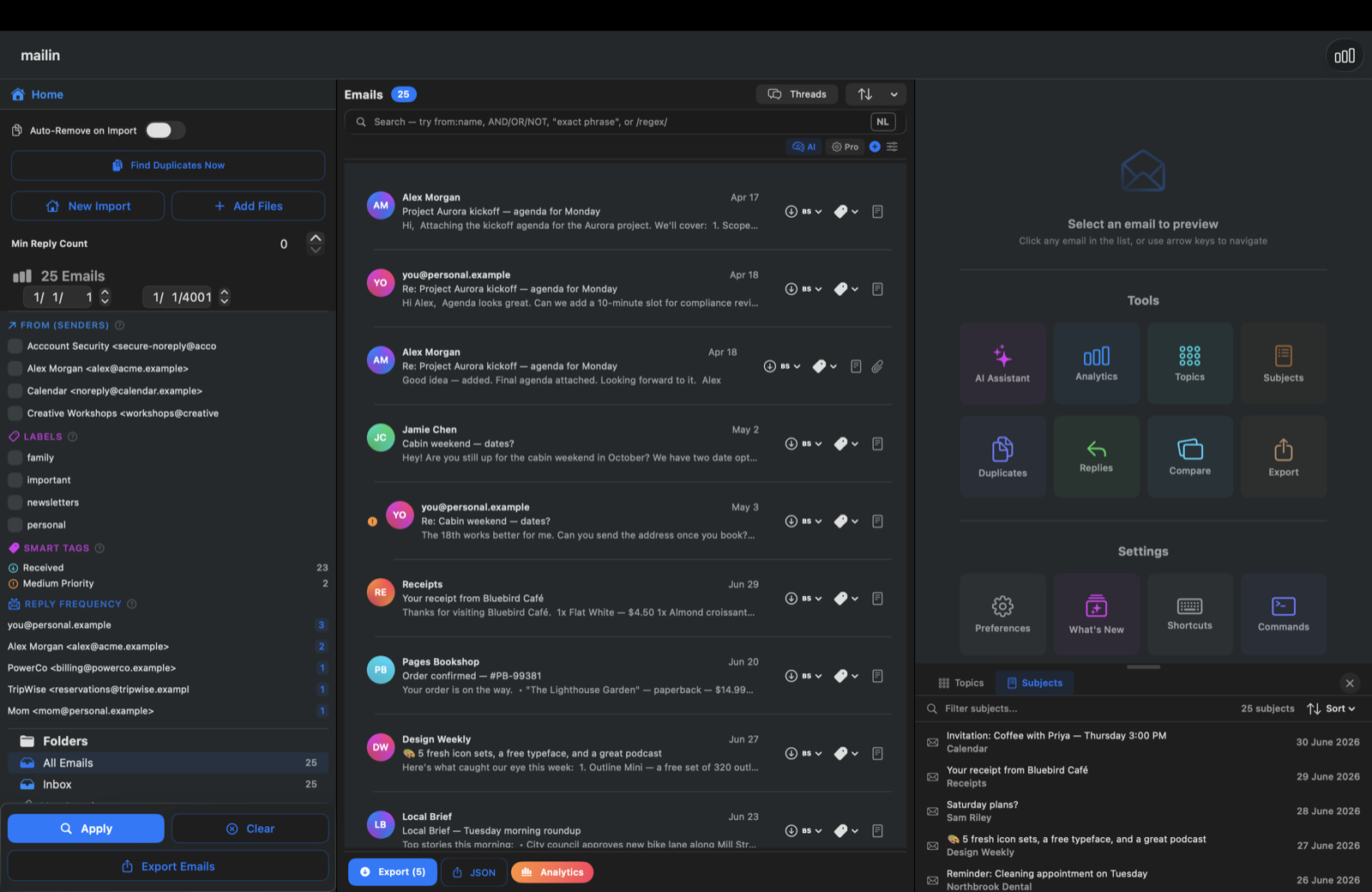 Structured, operator-driven search